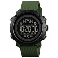 Спортивные мужские часы Skmei 1511AG Army-Green Smart Watch + Compass водостойкие наручные кварцевые