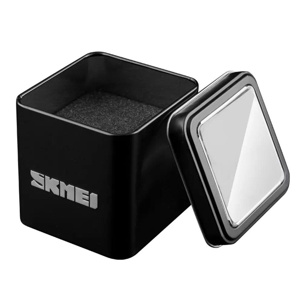 Коробочка для часов Skmei English Tin Box Black с подушкой - фото 1 - id-p1794806396