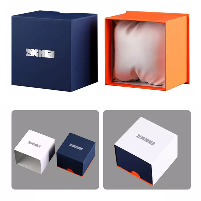 Коробочка для часов Skmei Blue-Orange Box с подушкой - фото 1 - id-p1794806398