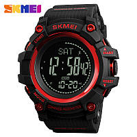 Спортивные часы с компасом Skmei 1356RD Black-Red + Compass водостойкие наручные кварцевые