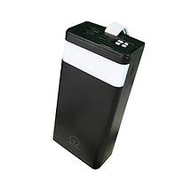 Портативный аккумулятор Power Bank WUW Y114 2 USB+Type-C 40000mAh Черный, фото 2