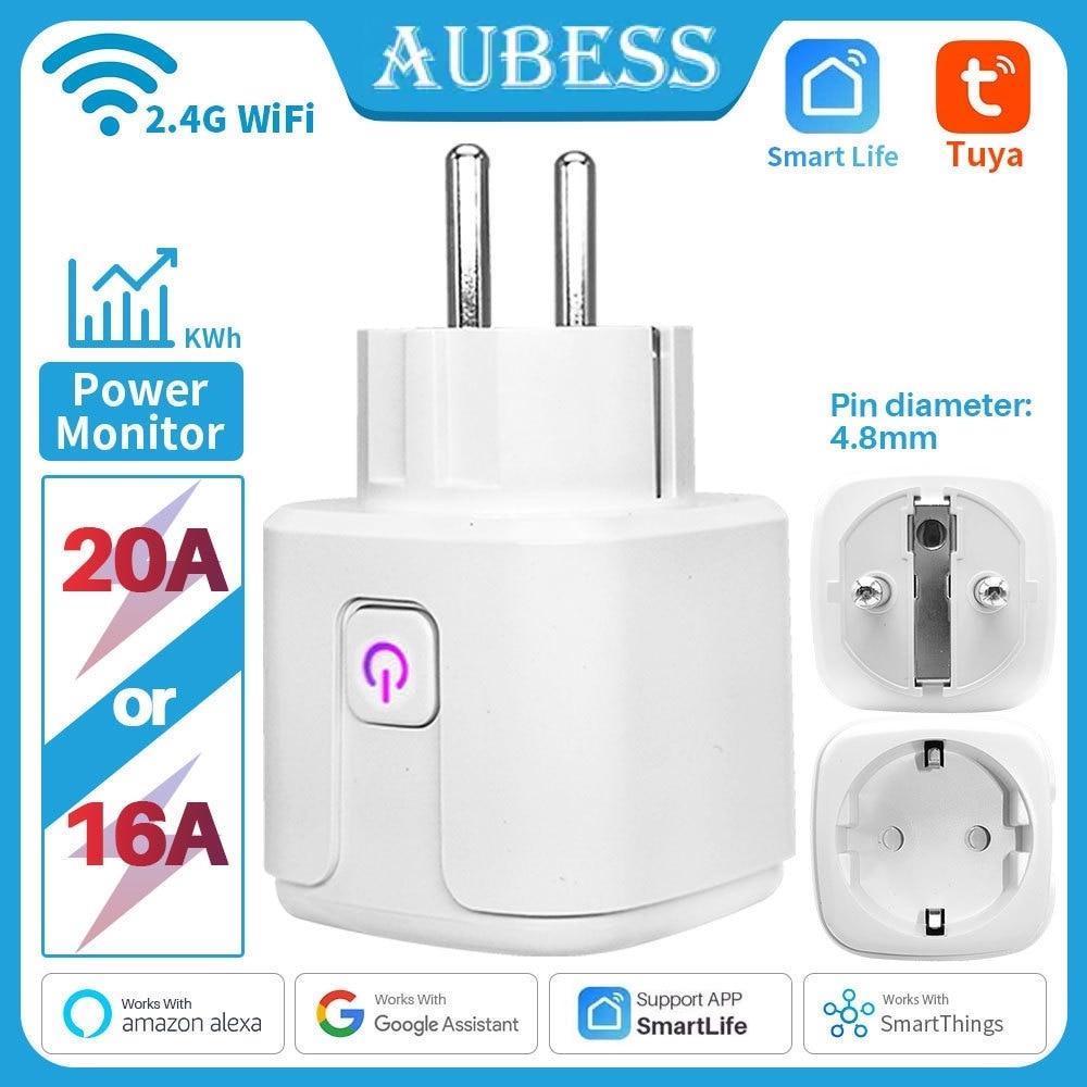 Розумна розетка Aubess Smart Wi-Fi Plug EU 16/20A, SmartLife, Amazon Alexa, Google Home Google Assistant 20A (3960 Вт) - фото 2 - id-p1794816369