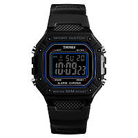 Спортивные мужские часы Skmei 1496BKBK Black-Black водостойкие наручные кварцевые