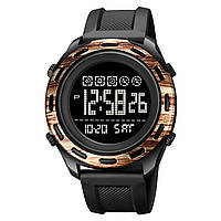 Спортивные мужские часы Skmei 1872RGBK Rose Gold-Black водостойкие наручные кварцевые