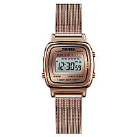 Спортивные мужские часы Skmei 1901MHRG Rose Gold Mesh водостойкие наручные кварцевые