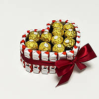 Подарочный набор с киндер шоколад и конфеты ферреро на день рождения девушке на свидание, любимой, дочке
