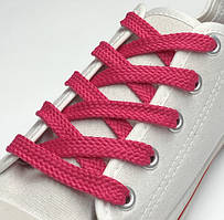 Шнурки для взуття плоскі 100см (7мм) 36пар/уп Малиновий