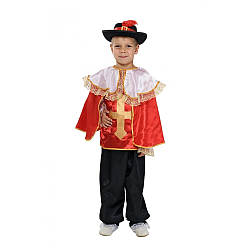 Дитячий маскарадний костюм Мушкетера, лицаря червоний на ранок, карнавал