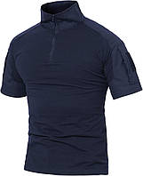 Navy Small Мужские тактические рубашки MAGCOMSEN в стиле милитари, облегающая камуфляжная рубашка с корот