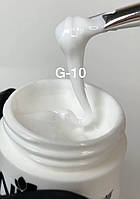 Білий густий гель для викладного френчу та нарощення нігтів G-10 Nice for you обьем 15 мл