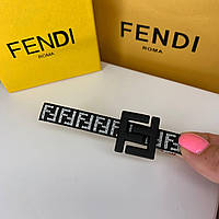 Брендовая заколка для волос Фэнди Fendi,черная