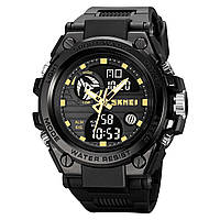 Спортивные мужские часы Skmei 2031BKGD Black-Gold водостойкие наручные кварцевые