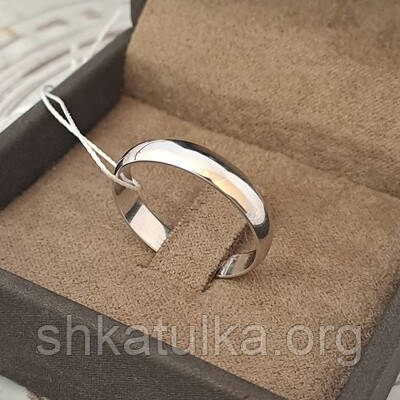 Обручка срібна Європейка без камінців