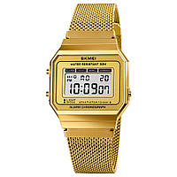 Спортивные мужские часы Skmei 1660GD Gold водостойкие наручные кварцевые
