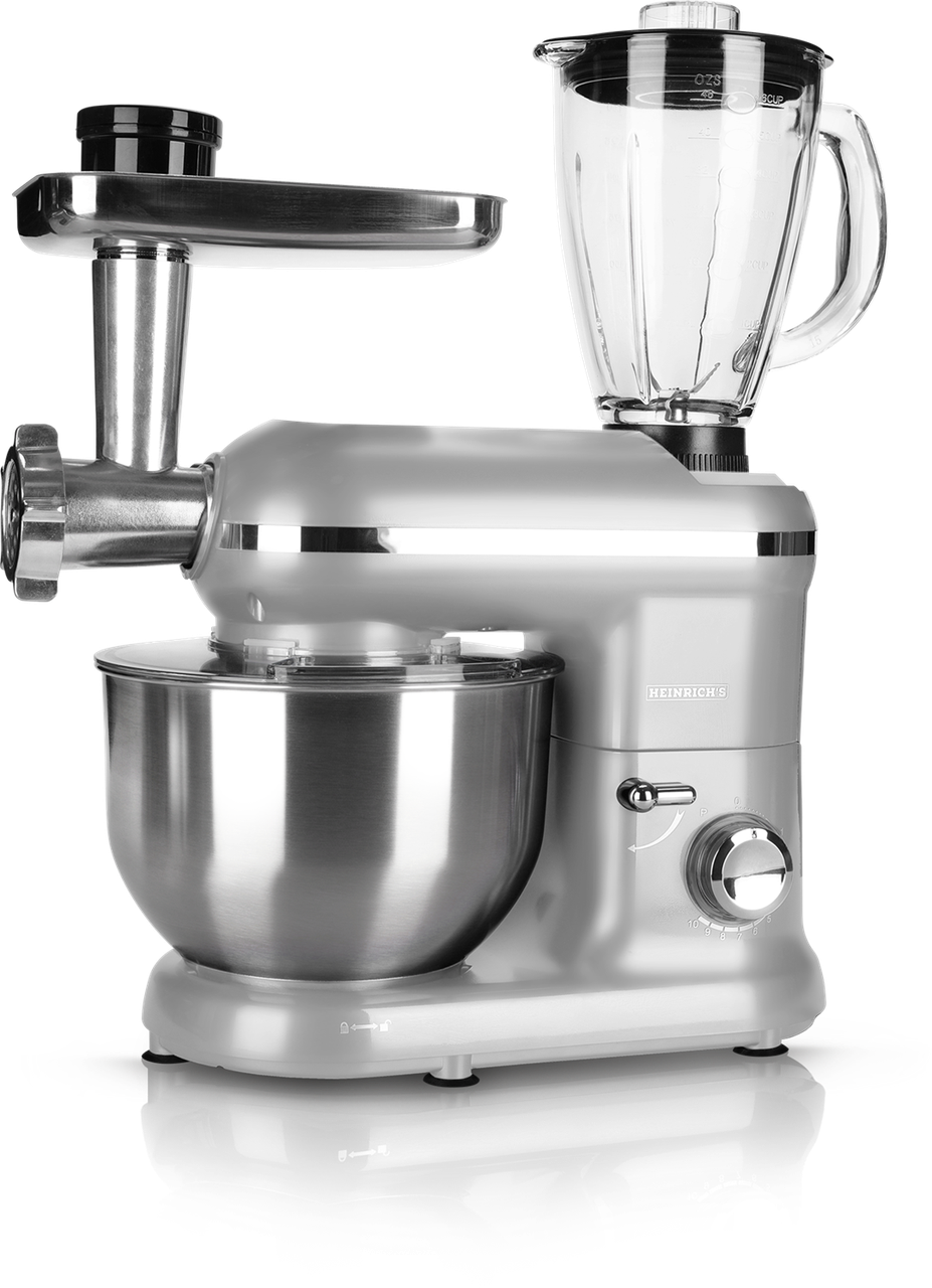 Кухонний комбайн 3 в 1, міксер і м'ясорубка HEINRICH'S HKM 5262 SILBER, фото 1