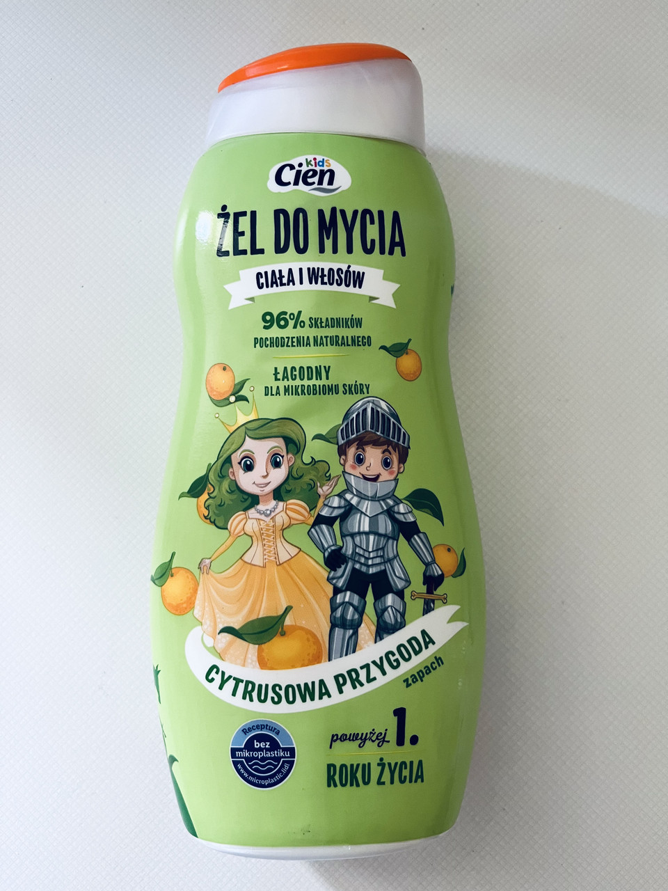 Гель для душу та шампунь 2в1 для дітей Cien kids ( апельсиновий) 250 ml