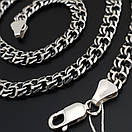 Товстий чоловічий срібний ланцюжок Український бісмарк. Масивна цепочка на шию 50 см, фото 7