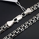Товстий чоловічий срібний ланцюжок Український бісмарк. Масивна цепочка на шию 50 см, фото 10