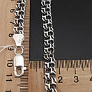 Товстий чолоічий срібний ланцюжок Український бісмарк. Масивна цепочка на шию срібло 925 65 см, фото 5