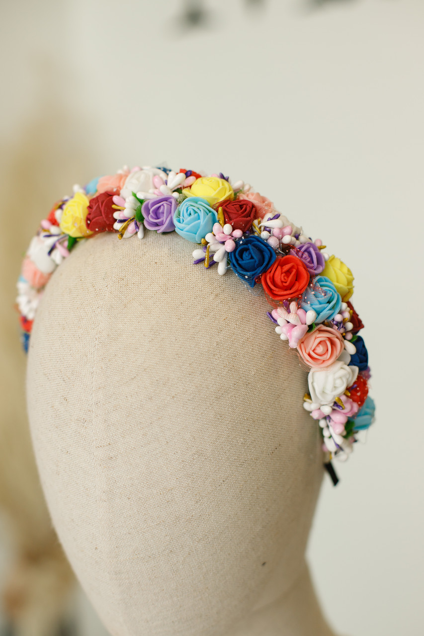 Обруч кольорові "Троянди" максі