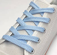 Шнурки для обуви плоские 100см (7мм) 36пар/уп Голубой