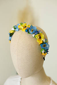 Обруч синьо - жовті "Маки"