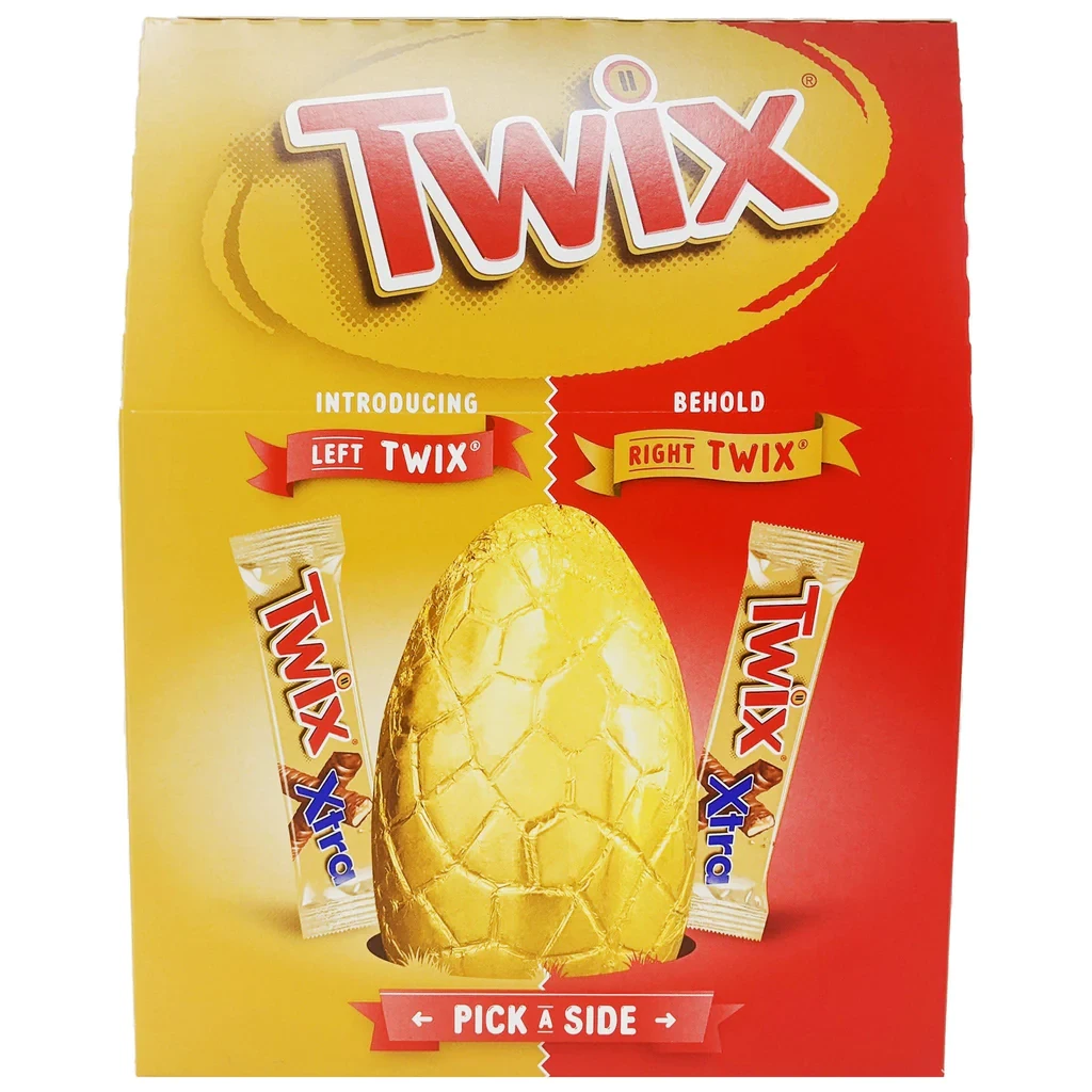 Велике пасхальне шоколадне яйце Twix Chocolate&Caramel Biscuits Extra Large Easter Egg 328g, фото 1