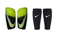 Защитные футбольные щитки с держателями Nike Mercurial Lite green/black