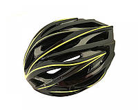 Шлем взрослый Calibri FSK-D32 L (55-62) Черный + желтые полосы