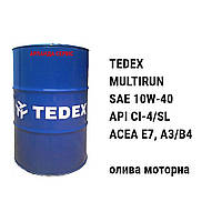 SAE 10W-40 API CI-4/SL ACEA E7 масло моторное Tedex Multirun канистра 5 л