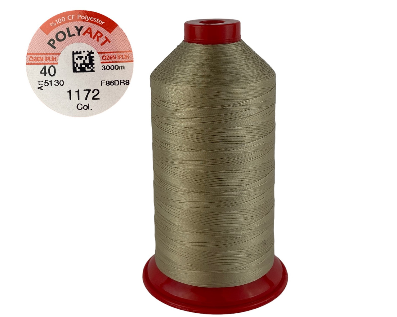 Нитка швейна поліестер POLYART(ПОЛІАРТ) N40 колір #1172 бежевий 3000м (ОРИГІНАЛ, ТУРЕЧЧИНА), фото 1