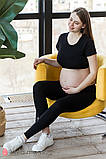 Трикотажні лосини для вагітних під животик Kaily new XS Юла Мама Чорний 12.39.011, фото 2