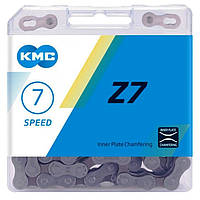 Цепь KMC Z7 для 7 скоростных трансмиссий велосипеда, с замком цепи