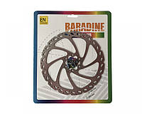 Ротор / тормозной диск Baradine DB-01 под 6-ть болтов, 180мм. серебро