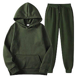 Весняний осінній чоловічий спортивний костюм хакі без бренду