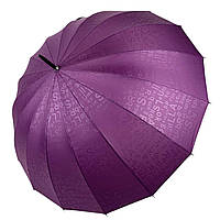 Женский зонт-трость с принтом букв, полуавтомат от фирмы Toprain, фиолетовый, 01006-3