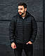 Чоловіча осіння куртка стьобана чорна, фото 5