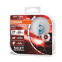 Лампа галогенна Osram Night Breaker Laser +150% 12В H7 55Вт +150%