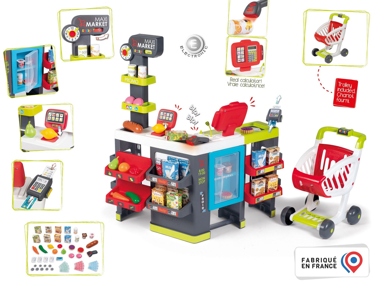 Інтерактивний супермаркет Smoby Максі з електронною касою (350235)
