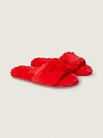 Домашні тапочки Faux Fur Slippers Red Pepper M (38-39) Pink Victoria's Secret