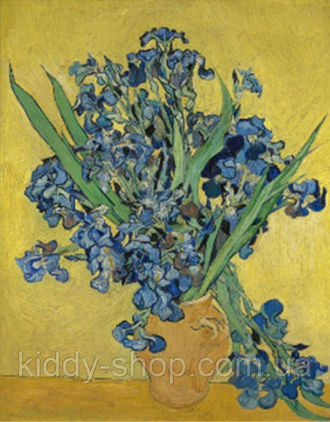 Алмазна вишивка. Картина на підрамнику "Іриси. Худ. Vincent van Gogh", розмір 40х30 см