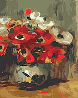 Алмазна вишивка. Картина на підрамнику "Анемони. Худ. Pierre-Auguste Renoir", розмір 40х30 см