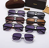 Чоловічі сонцезахисні окуляри Tom Ford A15 чорні, фото 2