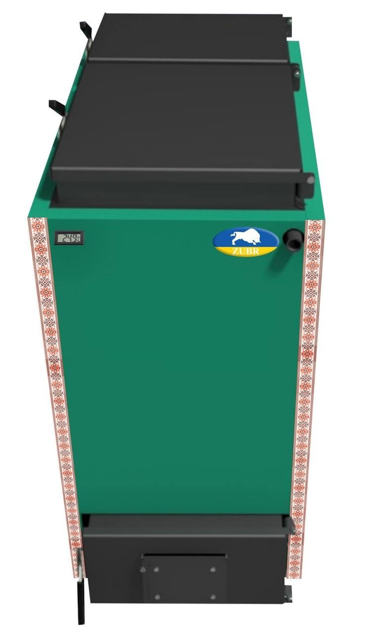 Шахтний котел з триходовим пластинчастим теплообмінником Zubr PRO 10 кВт (Зубр ПРО)