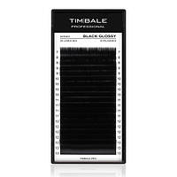 Ресницы чёрные TimBale Black Glossy, Микс 20 линий (L 0.07 07-13 мм)