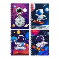 Від 5 шт. Блокнот  А6 голограма, 80 аркушів  4-106, клітинка на спіралі  купити дешево оптом в інтернет-магазині