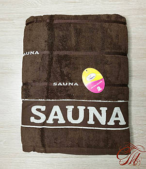 Рушник сауна Sauna коричнева 90х160