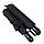 Чоловіча складана парасолька напівавтомат чорного кольору з прямою ручкою від Toprain, є антивітер, 02010-1, фото 6