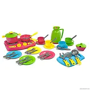 Дитячий іграшковий посуд з плиткою "Technok Toys" (37 елементів, у валізі) 3596, фото 3