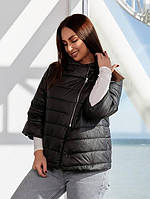 Жіноча коротка куртка весна- осінь. Є Батал. Колір чорний.